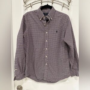 Ralph Lauren Purple and White Gingham Men's Shirt